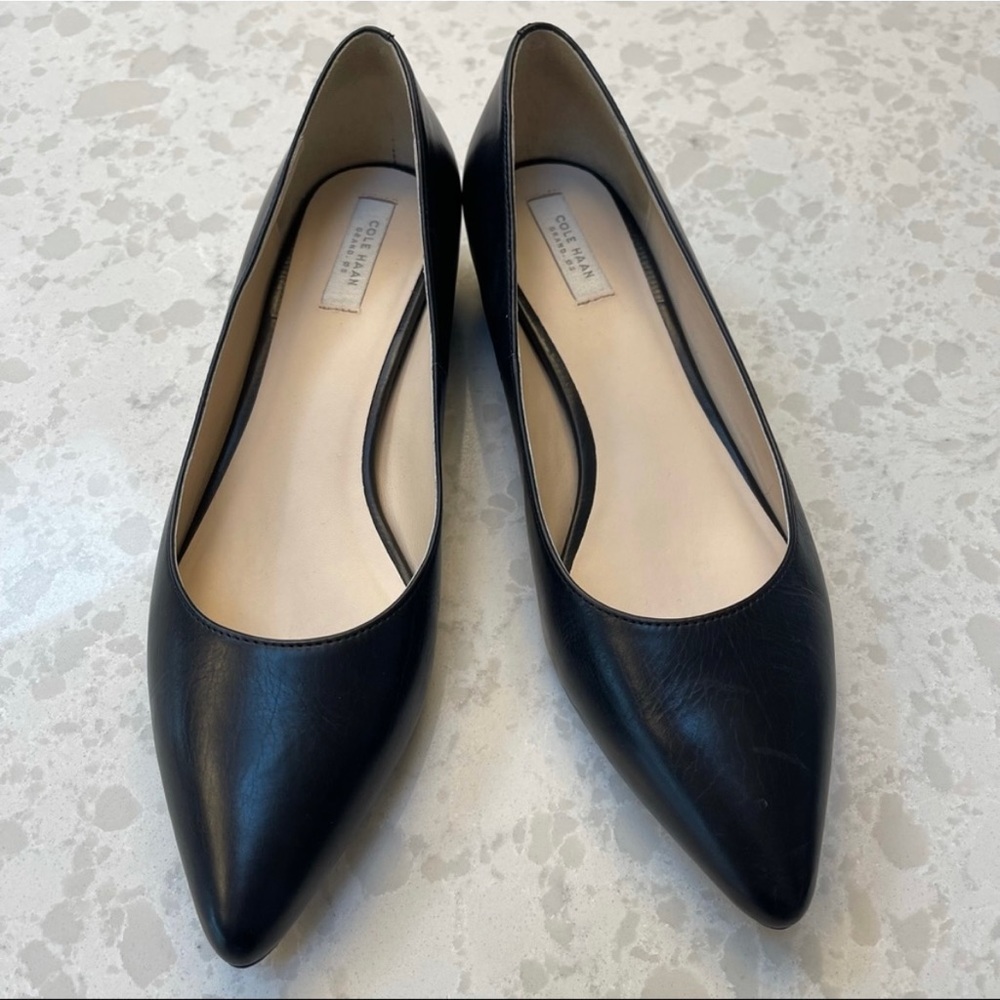 Cole Haan Black Pointed Toe Flats - 7